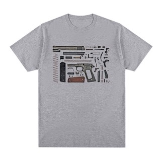 เสื้อยืดแขนสั้นใหม่ เสื้อยืดผ้าฝ้าย 100% พิมพ์ลายดอกไม้ Glock anatomical Cool Pistol Handgun Trust สําหรับผู้ชาย และผู้ห