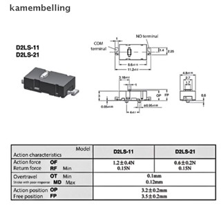 Kamembelling ไมโครสวิตช์เมาส์ D2LS-21 D2LS-11 สําหรับ Anywhere MX Logitech M905 G903 EN 2 ชิ้น