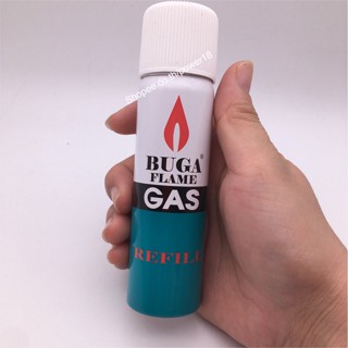 Gas แก๊สกระป๋องสำหรับเติมไฟแช็ค  BUGA FLAME GAS ขวดเล็ก