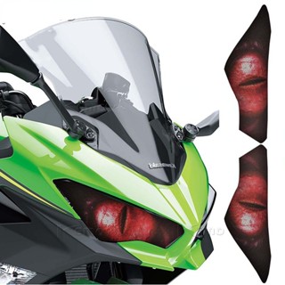 สติกเกอร์ติดไฟหน้ารถจักรยานยนต์ 3D สําหรับ kawasaki Ninja 400 250 2018-19