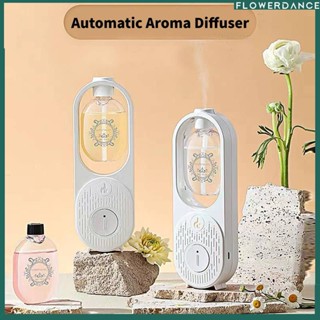 ติดผนังอัตโนมัติ Air Freshene ไร้สาย Essential Oil Diffuser โรงแรม Humidifier ชาร์จ Aroma Diffuser Air Freshener สำหรับห้องน้ำบ้าน Flowerdance