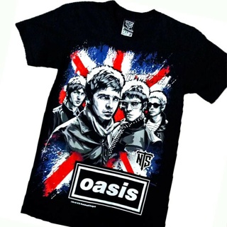 เสื้อยืดผ้าฝ้าย พิมพ์ลายธงร็อค 13R145 OASIS คุณภาพสูง สําหรับผู้หญิง