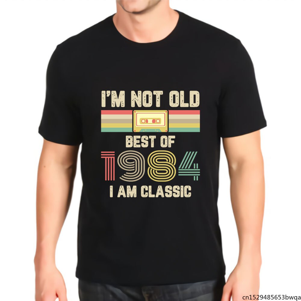 เสื้อยืด - เสื้อยืดผู้ชายเทรนด์ร้อน1984วินเทจเกิดในRetroAgeวันเกิดของขวัญไอเดียโพลีขายดีTop's125615_03