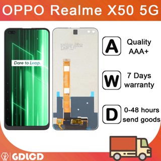 อะไหล่หน้าจอสัมผัสดิจิทัล RMX2051 RMX2025 RMX2144 แบบเปลี่ยน สําหรับ OPPO Realme X50 5G RMX2051