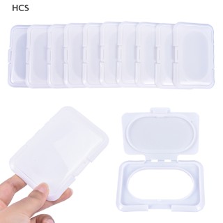 Hcs กล่องทิชชู่เปียก แบบฝาปิด ใช้ซ้ําได้ 10 ชิ้น