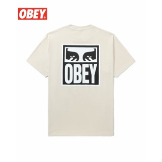 Obey เสื้อยืดลําลอง แขนสั้น พิมพ์ลายโลโก้อเมริกัน อเนกประสงค์ สําหรับผู้ชาย