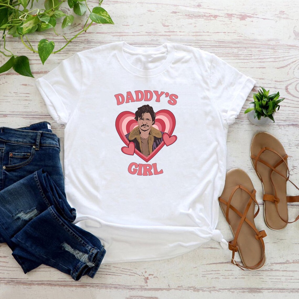 Pedro Pascal เสื้อยืดตลก Daddys สาว T เสื้อ TV Series เสื้อผู้หญิงยืดแขนสั้น Casual Tee Pedro Pascal