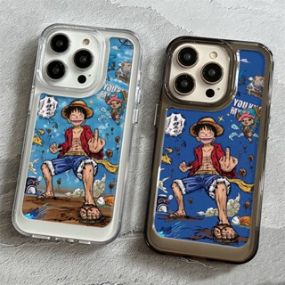 เคสโทรศัพท์มือถือแบบแข็ง ใส กันกระแทก ลายลูฟี่ สีเหลือง สําหรับ iPhone 14 11 13 12 X XS Pro Max xr Mini xr 7 Samsung Galaxy S23 S22 ultra plus