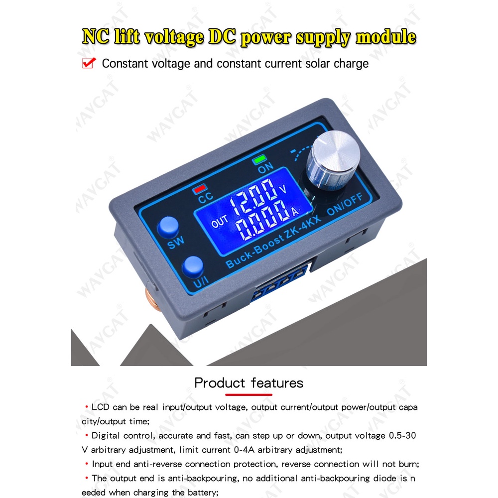 Zk-4kx DC Buck Boost Converter CC CV 0.5-30V 4A 5V 6V 12V 24V โมดูลปรับตัวควบคุมห้องปฏิบัติการแหล่งจ่ายไฟ ราคา ถูกที่สุด ดีลบีเคเค แกลเลอรีภาพที่ 8