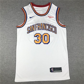 ขายดี nba Warrior No. เสื้อกีฬาแขนสั้น ปักลาย San Francisco สีขาว สีเหลือง แบบแห้งเร็ว ระบายอากาศได้ดี 30 ชิ้น 710552