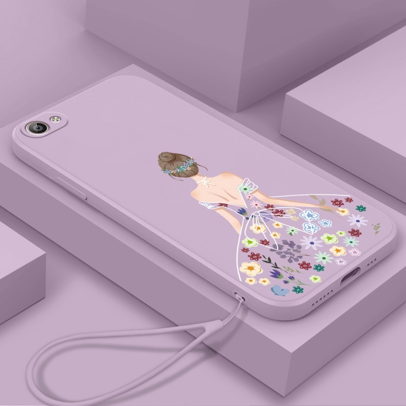 เคสโทรศัพท์มือถือ TPU ขอบตรง พิมพ์ลายเด็กผู้หญิง สําหรับ VIVO 1611 1601 1609 1820 1811 1906 1606 1603 1610 1903 V2025 V2023 V2029