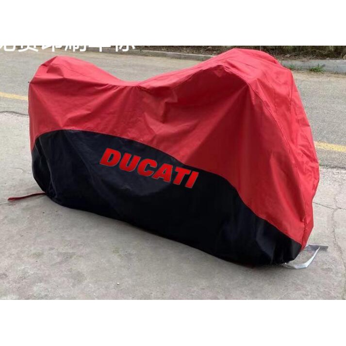 ผ้าคลุมรถจักรยานยนต์ กันน้ํา กันฝุ่น ป้องกันรังสียูวี สําหรับ Ducati Devil 795 Hacker 899 Street Fighter 848 Monster 821 Road 1200