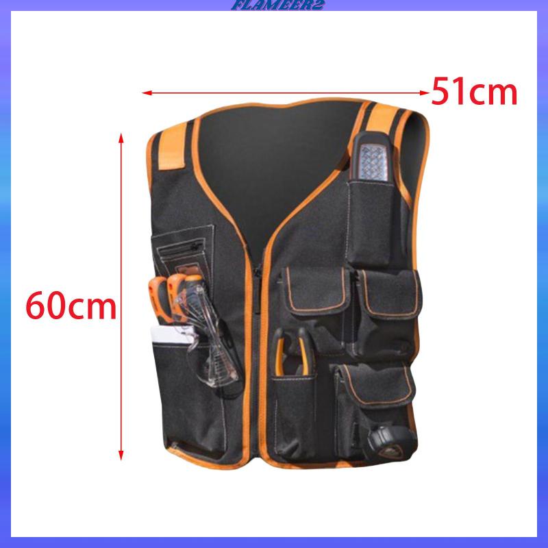 [Flameer2] เสื้อกั๊ก พร้อมช่องใส่เครื่องมือช่างไฟฟ้า สําหรับผู้ชาย ราคา ถูกที่สุด ดีลบีเคเค แกลเลอรีภาพที่ 9