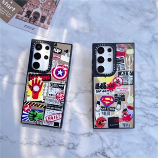 CASETiFY เคสโทรศัพท์มือถือ TPU กันกระแทก ลาย Marvel Label สําหรับ Samsung Galaxy S23 Ultra S23 Plus S22 Ultra