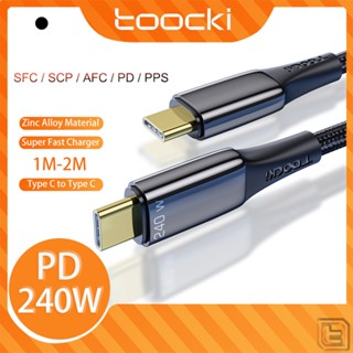 Toocki สายชาร์จ Type C เป็น Type C 240W ชาร์จเร็ว สําหรับแล็ปท็อป Huawei Macbook 14 Xiaomi