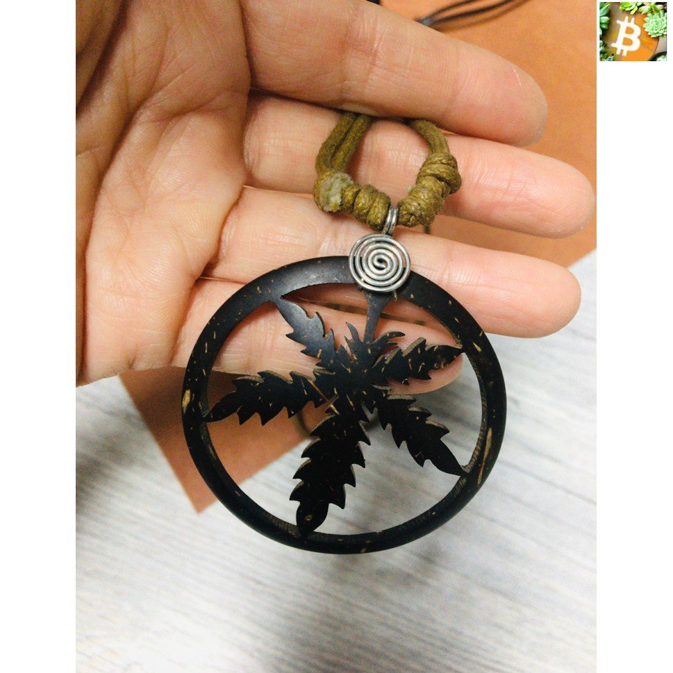 Bitcoin สร้อยคอเชือกจี้ห้อยคอรูปใบไม้ 1 เส้น(คละแบบ)
