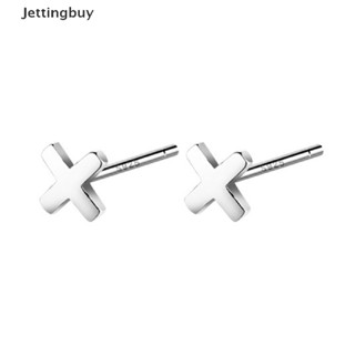 [Jettingbuy] ต่างหูโลหะ รูปตัว X เครื่องประดับแฟชั่น สําหรับผู้หญิง พร้อมส่ง