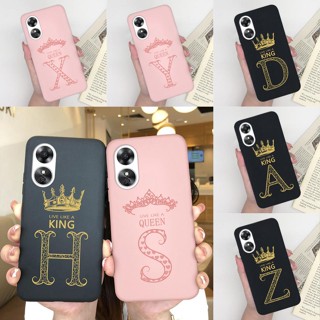 เคสโทรศัพท์มือถือ ซิลิโคนนิ่ม ป้องกัน คุณภาพสูง ลายมงกุฎ ตัวอักษร หรูหรา แฟชั่น สําหรับ OPPO A17 A17K CPH2471