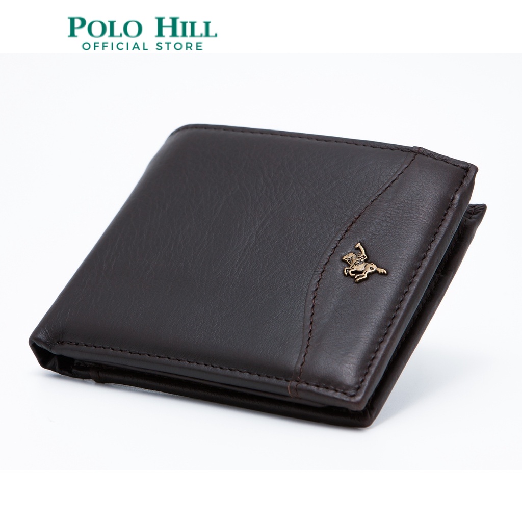 Polo HILL Mens Leather Tri-fold Wallet C-PHW-6046