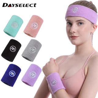 Dayselect สายรัดข้อมือกีฬา สายรัดข้อมือ ดูดซับเหงื่อ สายรัดข้อมือ สําหรับผู้ชาย และผู้หญิง วิ่ง ฟุตบอล โยคะ สายรัดข้อมือ