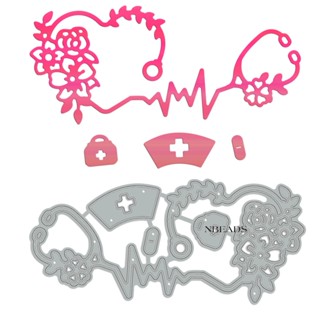 1pc  Stethoscope Metal Cutting Dies Nurse Cap Pills Flowers Die Cuts Stencil Template Moulds for Scrapbook Embossing Album Paper Card Making