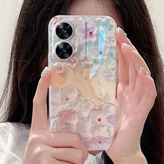 เคสโทรศัพท์มือถือ ลายภาพวาดสีน้ํามัน รูปดอกซากุระ สําหรับ Realme C55 NFC 10 Pro 5G Coca-Cola Edition