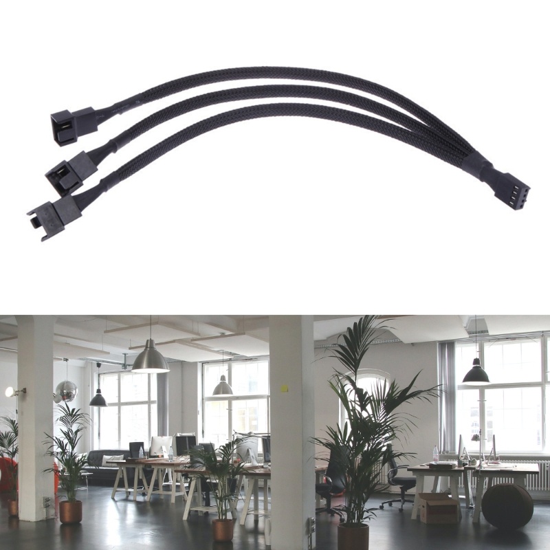 Con 3Ways 4 Pin PWM Splitter 4Pin PWM หญิง 4 Pin PWM อะแดปเตอร์สําหรับคอมพิวเตอร์ CPU พัดลม Sleeved 