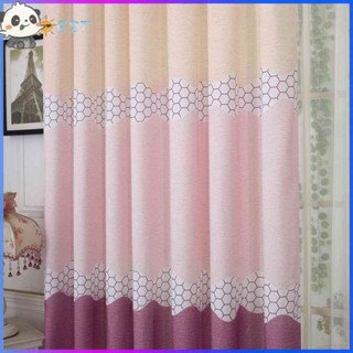 ❉THEBEST❉2PCS Wide Strip Shading Curtain Bedroom Semi Blackout Purdah(Purple)