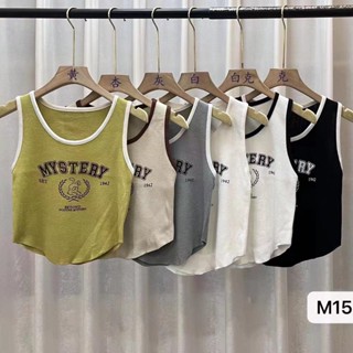 YUKI-CF0577 เสื้อกล้ามไหมพรม เสื้อไหมพรมแขนกุด ลายMystery (M1509)