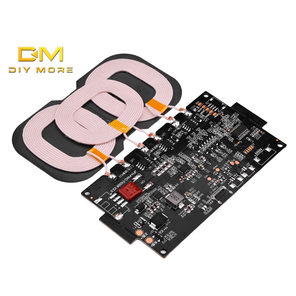 Diymore โมดูลคอยล์ชาร์จไร้สาย 3 คอยล์ 20W DC12-24V สําหรับรถยนต์