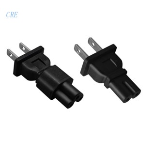 Cre อะแดปเตอร์แปลงปลั๊ก US เป็น IEC320 C5 C7 เป็น C5 C7 US 2 ง่าม