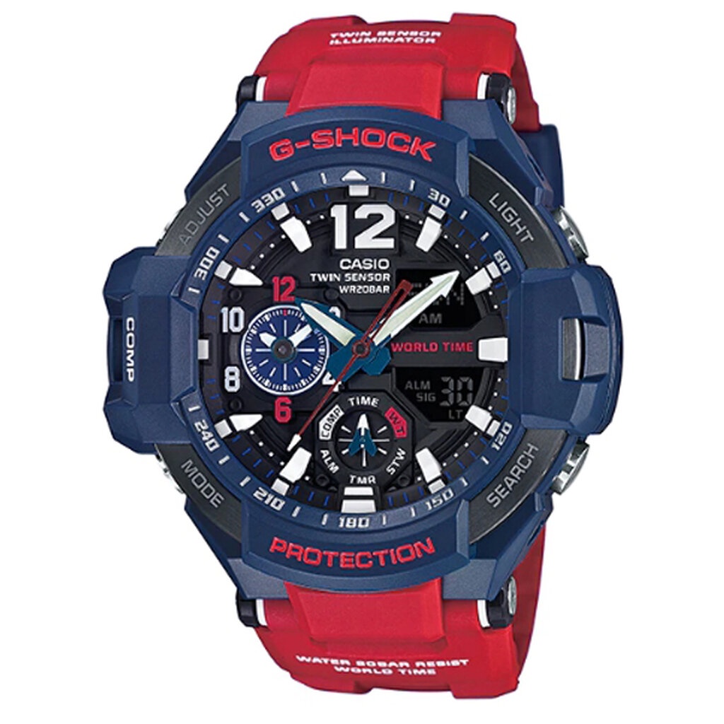 CASIO G-SHOCK พร้อมส่ง นาฬิกาข้อมือ นาฬิกากันน้ำ นาฬิกาของแท้ ประกันศูนย์ CMG 1 ปี ผ่อน0% รุ่น GA-1100-2A นาฬิกาสีแดง