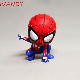 Ivanes โมเดลฟิกเกอร์ Spiderman Action Figures ลายการ์ตูนสไปเดอร์แมนน่ารักของเล่นสะสมสําหรับเด็ก