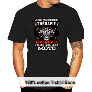 [S-5XL]เสื้อยืดแขนสั้นลําลอง พิมพ์ลาย Motard Therapie Moto Design สไตล์วินเทจ สําหรับวัยรุ่น และฟิตเนส