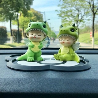 Car Decoration Car Center Console Ornament Cute Little Dinosaur Doll Male and Female Personality Car Gift High-End Decoration IYH0