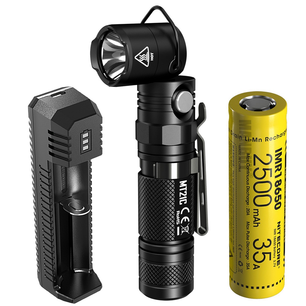 Nitecore MT21C 1000 Lumens ไฟฉาย LED รูปตัว L สามารถปรับได้ ขนาดกะทัดรัด EDC