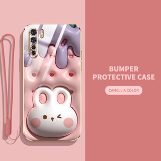 เคสโทรศัพท์มือถือ ลายสัตว์ และพืชน่ารัก 3D พร้อมสายคล้อง สําหรับ OPPO Reno 3 A91 F15 Reno 4 Pro 4G