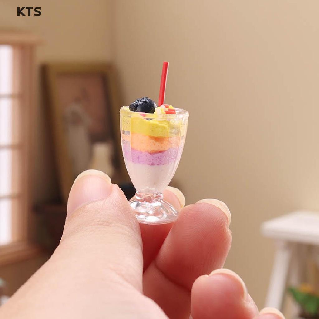 Kts โมเดลไอศกรีมบลูเบอร์รี่ 1:12 อุปกรณ์เสริม สําหรับตกแต่งบ้านตุ๊กตา