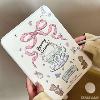 เคส ลายการ์ตูนกระต่าย หมุนได้ 360 องศา สําหรับ iPad Pro 11 2021 2022 Case 2020 iPad Air 4 Air 5 2022 iPad Mini 6 2021 9th 8th 10.2 นิ้ว