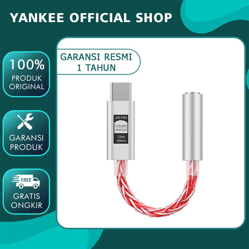 JCALLY JM6 Pro Hires CX3193+MAX97220 Dongle DAC Type C ถึง 3.5 มม.อะแดปเตอร์แปลง