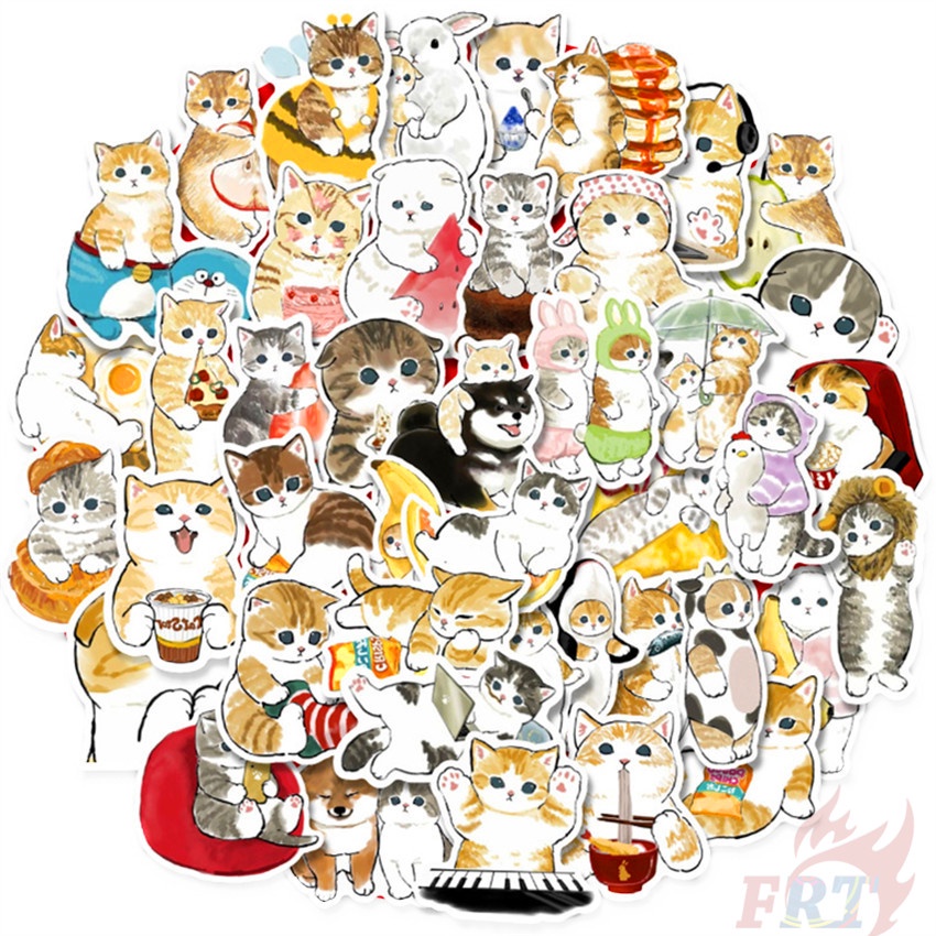 Kawaii Kittens Series 09 สติกเกอร์ ลายแมว สัตว์เลี้ยง สติกเกอร์แฟชั่น กันน้ํา DIY 50 ชิ้น/เซต