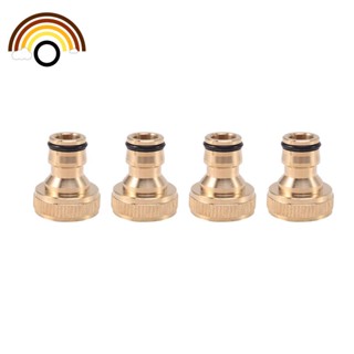 4Pcs Garden Water Hose Pipe Fitting Tap Male Faucet Connectors, Garden Hose Quick Connect Fittings 3/4 Inch