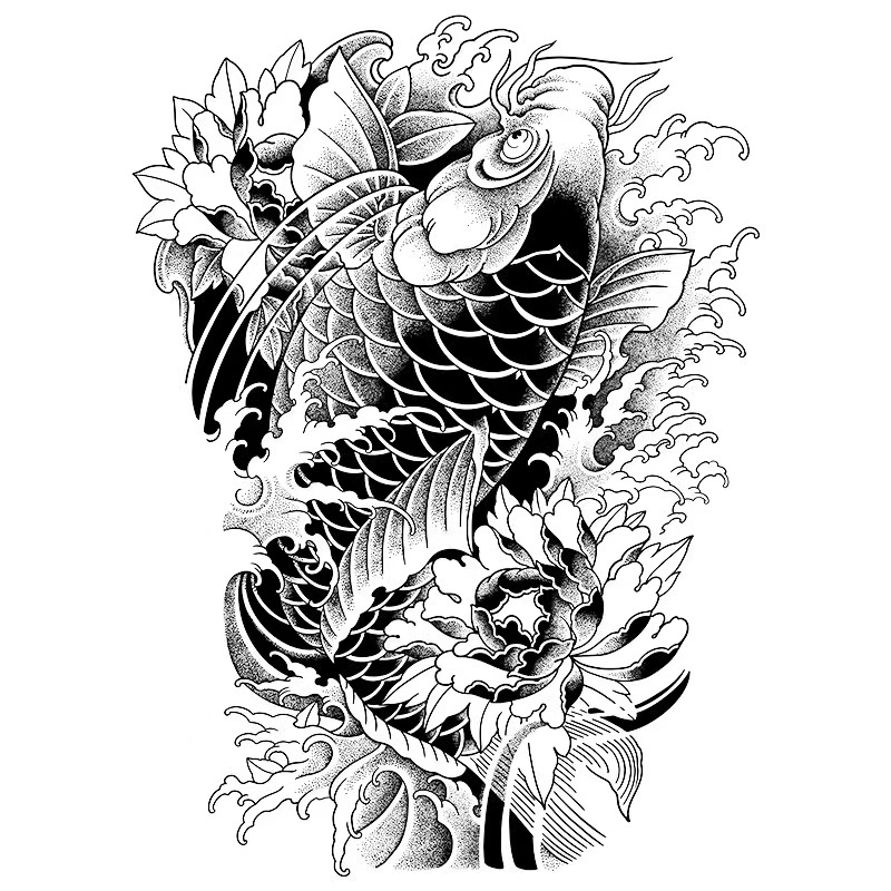 【COCO Magic tattoo】สติกเกอร์รอยสักชั่วคราว กึ่งถาวร กันน้ํา ติดทนนาน 15 วัน 48 ซม.*34 ซม.