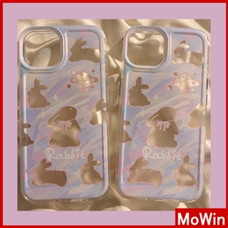 Mowin - เข้ากันได้สำหรับ เคสไอโฟน เคสไอโฟน11 เคส iphone 11 สำหรับ iPhone 14 Pro Max เคส iPhone เคสนิ่ม TPU เคสใสชุบปุ่มกันกระแทกการ์ตูนกระต่ายน่ารักเข้ากันได้สำหรับ iPhone 13 Pro Max 12 Pro Max 11 Pro Max 7plus XR xs max 6splus