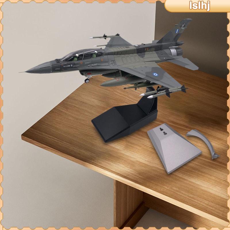 [Lslhj] Diecast 1/72 F16D Fighter Model Aviation Commemorate 2 Display Gift Aircraft Model for Shelf Room Cafe Bar
