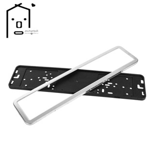 1 Set Stainless Steel European German Russian 8K Car License Plate Frame Number Plate Holder(Silver)