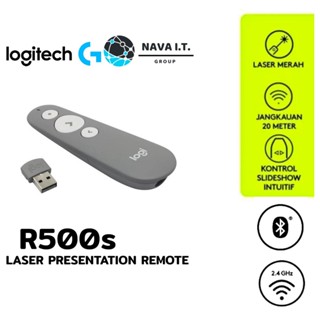 COINSคืน15%⚡FB9JMZV6⚡ LOGITECH R500S เลเซอร์พ้อยเตอร์ สีเทา LASER PRESENTATION REMOTE (รีโมทพรีเซนเทชั่นไร้สาย) รับปร...