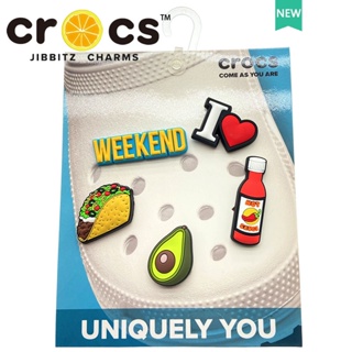 Jibbitz crocs จี้รูปรองเท้า ดอกไม้ หัวเข็มขัด อุปกรณ์เสริม สําหรับรองเท้า ชายามบ่าย DIY