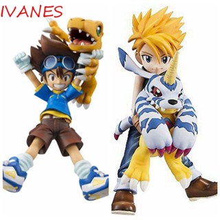 Ivanes โมเดลฟิกเกอร์ Digimon Agumon Doll ขนาดเล็กของสะสมของสะสมสําหรับเด็ก