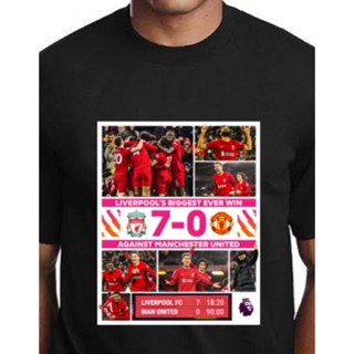 เสื้อยืดพิมพ์ลายเสื้อยืดผ้าฝ้าย The Biggest Win 7-0 Liverpool - Man U